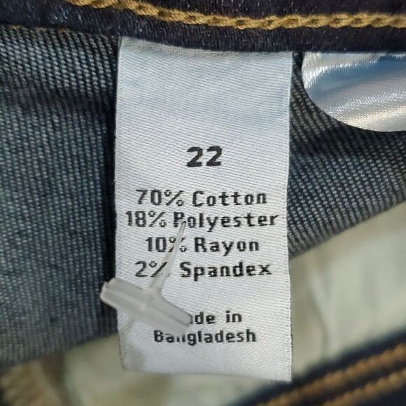 Lane Bryant jeans women's size 22 blue high rise jegging crop high-rise - Picture 12 of 12